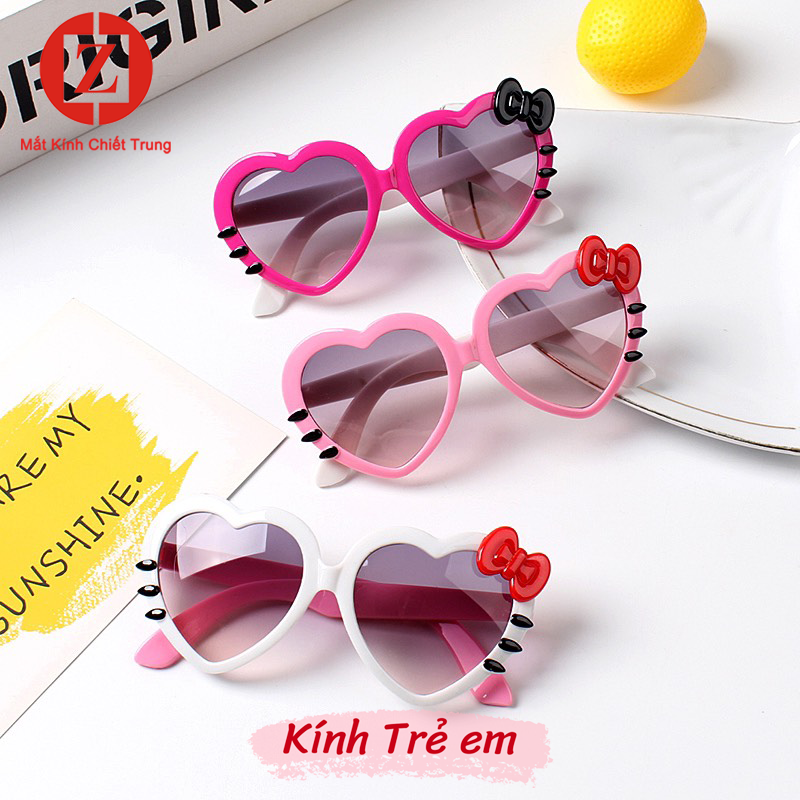Kính râm hình trái tim cực yêu cho bé,Kính thời trang cho bé Chống UV, Cực Tím,  CHống nắng siêu bền giá rẻ mã T1308