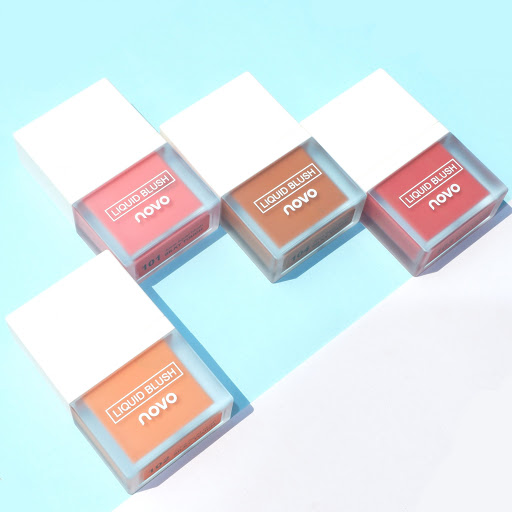 Phấn má dạng kem Novo Juice Liquid Blusher Phấn má hồng Novo JPhấn má dạng lỏng NOVO nhũ lấp lánhuice Liquid dạng kem lỏng mềm mịn