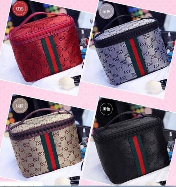 Cốp đựng mỹ phẩm , đựng đồ trang điểm GG ( màu đen) siêu bền đẹp