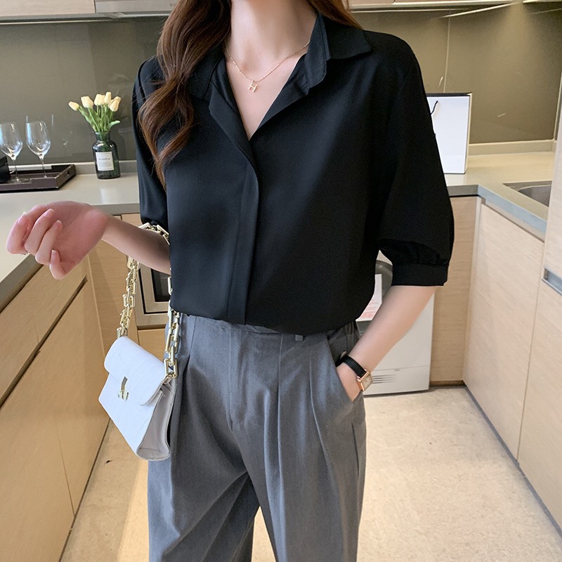 [HCM]Áo Sơ Mi Nữ Tay Lỡ Phồng Nhẹ Tay Áo mã UO25 Thời Trang FRANCI FASHION Cực Hot Chất Vải Mềm Mịn,Thoáng Mát, Thấm Hút Mồ Hôi Tốt Phong Cách Hàn Quốc Hot Trend