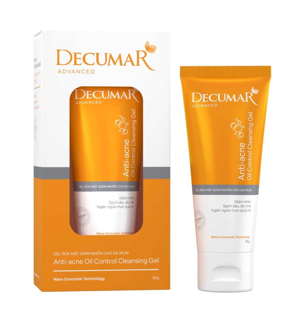 GEL RỬA MẶT GIẢM NHỜN CHO DA MỤN DECUMAR ( tuýp 50g)