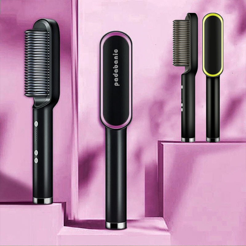 Lược Điện Duỗi Tóc Chải Thẳng Tóc Tiện Lợi Tóc Thằng Mà Không Xẹp Kiểu Dáng Trẻ Trung