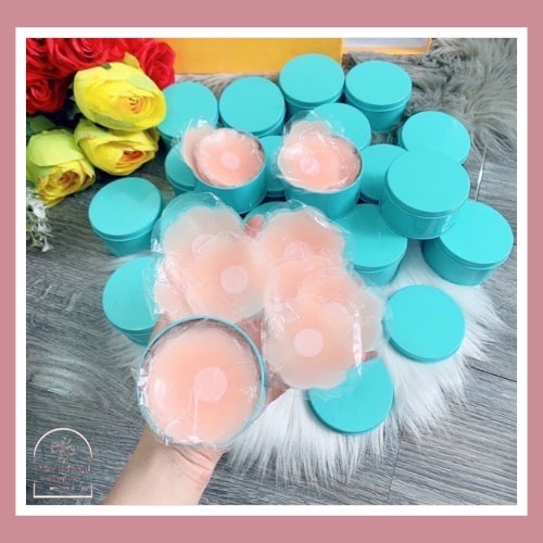 Dán ngực hộp 5 đôi dán ngực silicon siêu mềm dùng được nhiều lần