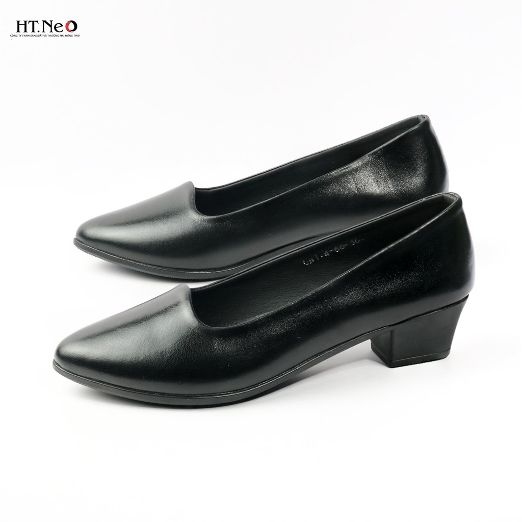 Giày nữ - giày cao gót nữ 3p HT. NEO (5) 100 da bò đế cao su non dễ đi chiều cao gót 3cm kiểu dáng tinh tế CS153 4