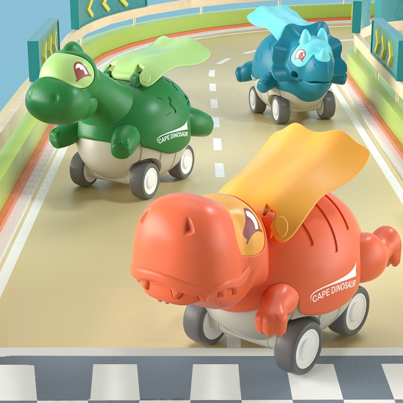 Đồ chơi xe ô tô khủng long cute nhấn cót cho bé đồ chơi vận động ô tô địa