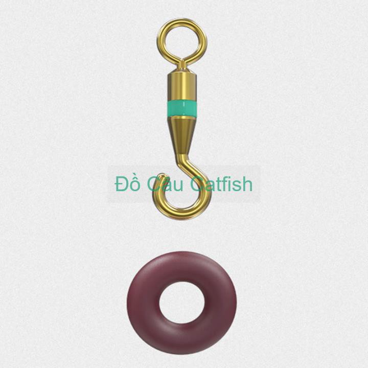 Combo 5 khóa mini số 9 và 10 vòng cao su câu taycâu đài-5 khóa maní số 9 và 10 cao su câu đài