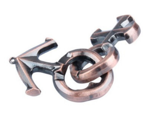 Đồ chơi trí tuệ_Thử thách trí não_Man & Woman -Hanayama Puzzle_Hack não & Hàng hiếm_IQ Toys_Giải đố_Giải mã sắt Nhật Bản