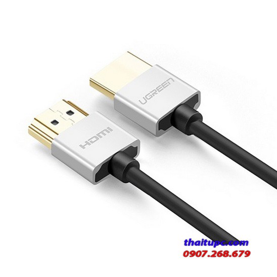 Cáp hdmi 2.0 siêu mỏng dài 3 m hỗ trợ 4k, 3d chính hãng ugreen 30479