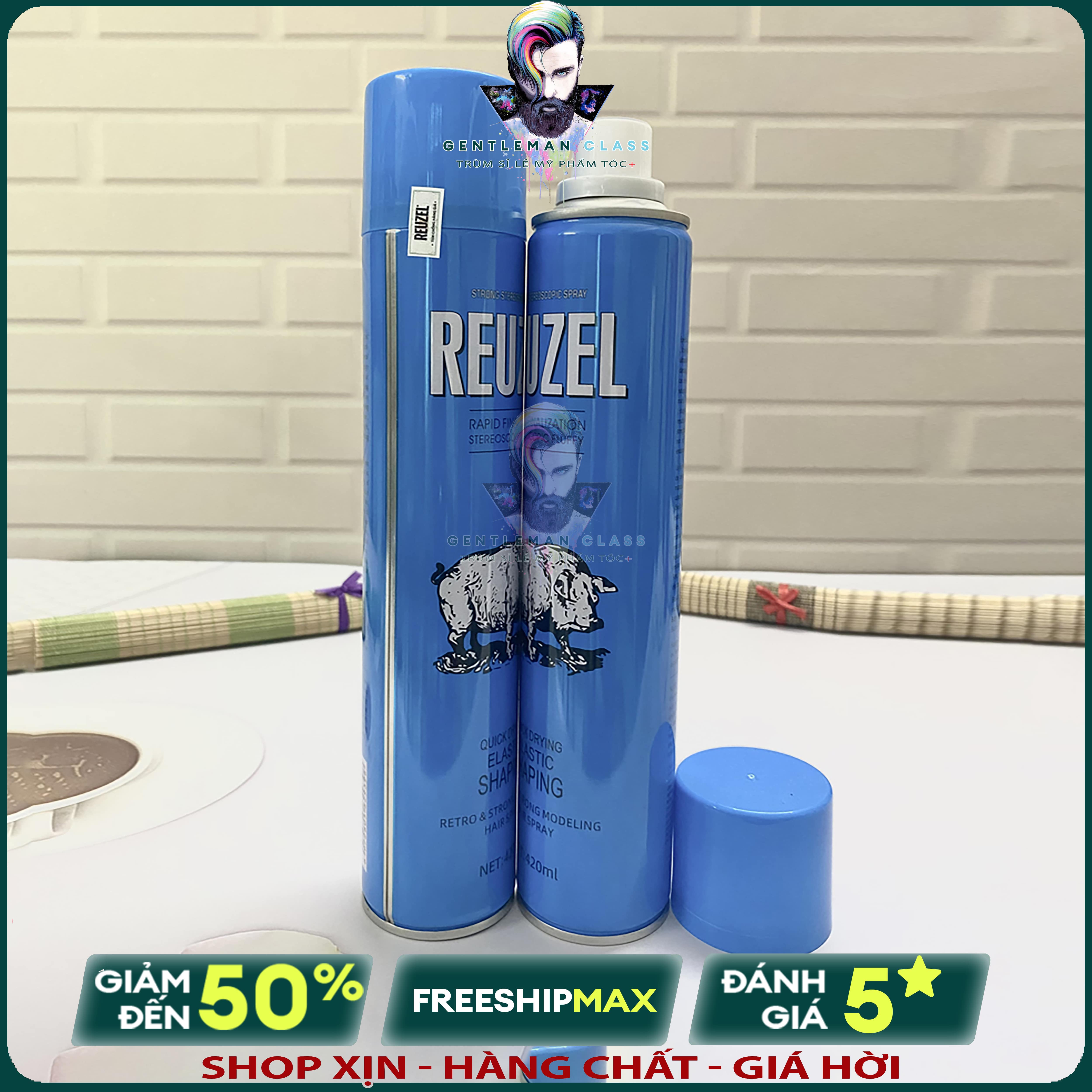Gôm xịt tóc nam nữ reuzel blue 420ml - keo tạo kiểu tóc - bản đặc biệt cực thơm siêu giữ nếp