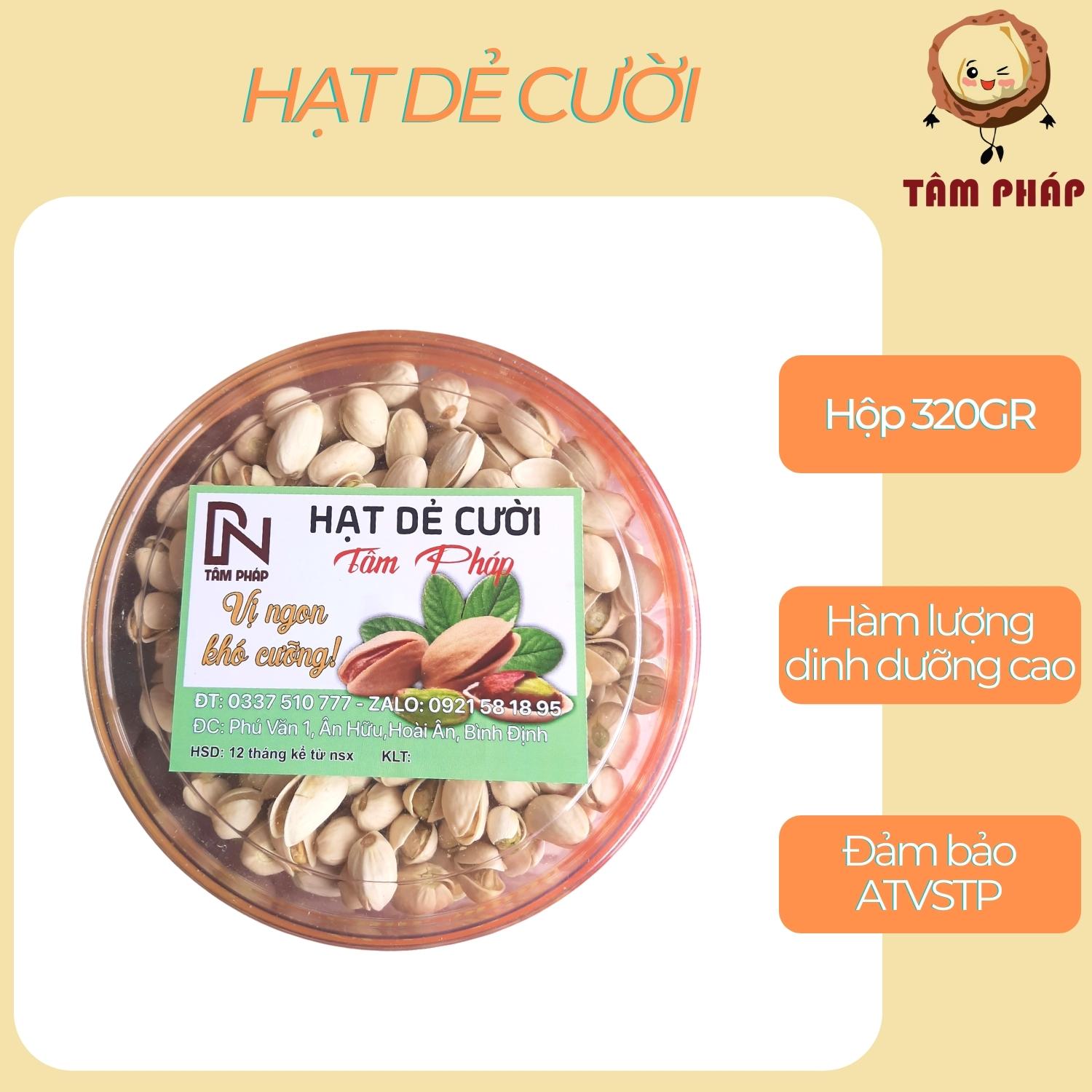 Hạt dẻ cười cao cấp hạt béo thơm ngon màu tự nhiên hộp 500gr - hạt dinh dưỡng và đồ ăn vặt tâm pháp