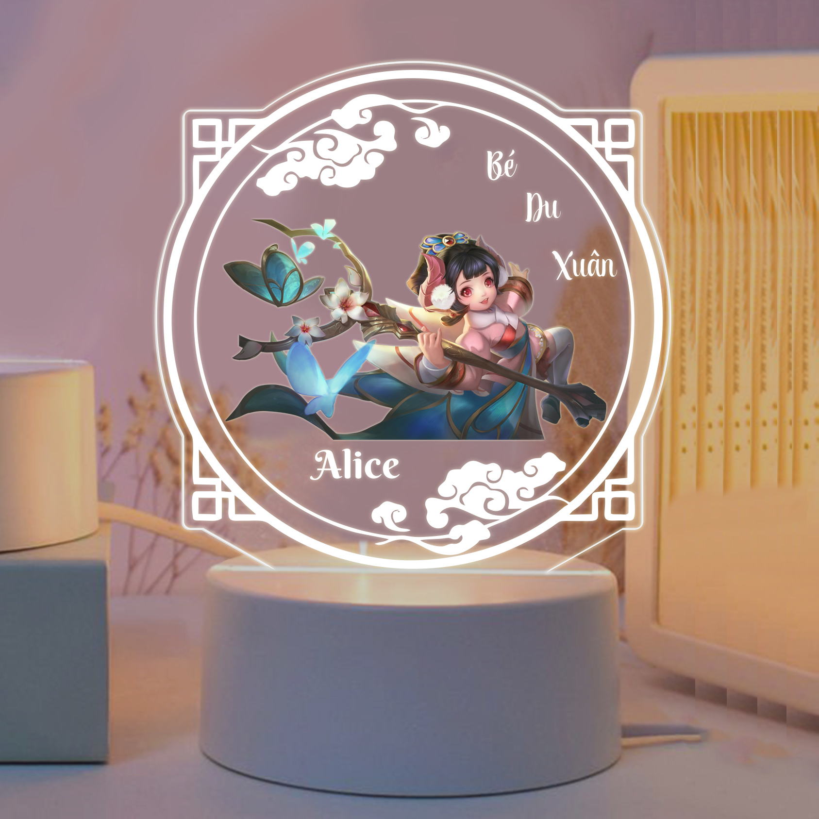 Đèn led Liên quân Mobile AOV. khắc CNC dẫn sáng độc đáo dùng trang trí bàn học, làm đèn phòng ngủ