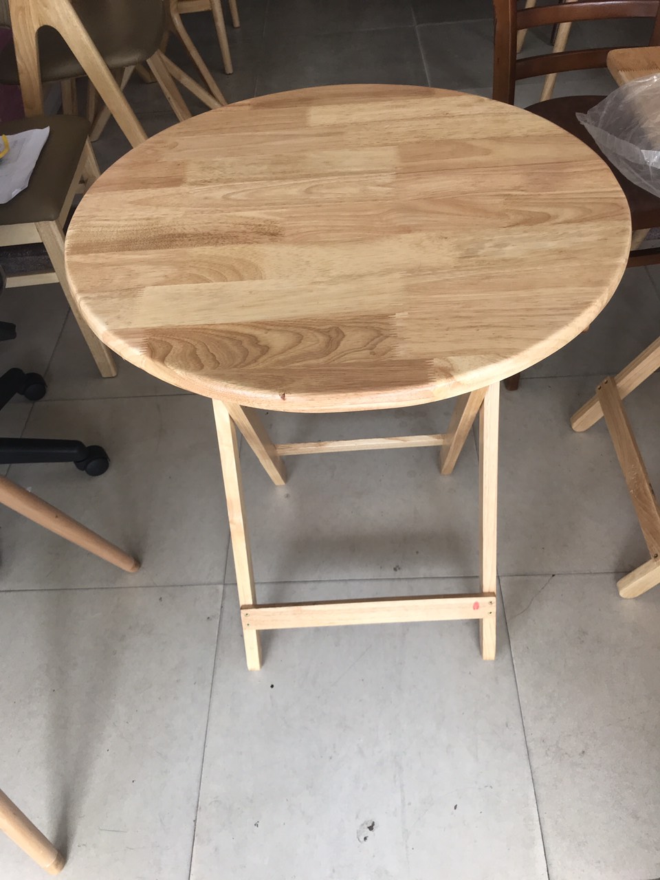bàn cafe, bàn ăn xếp gọn 60x60cm cao 75cm hình tròn