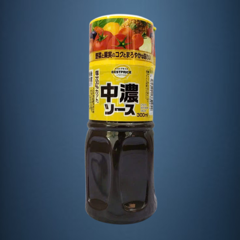 TOPVALU - Chai VÀNG 300ml - NƯỚC TƯƠNG NGỌT NHẬT BẢN Chuno Worcester Semi-Sweet Sauce Sauce