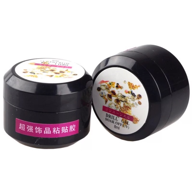 Gel đính đá Stuck Drill 8ml rất chắc - gel gắn đá chuyên dụng cho dân làm móng