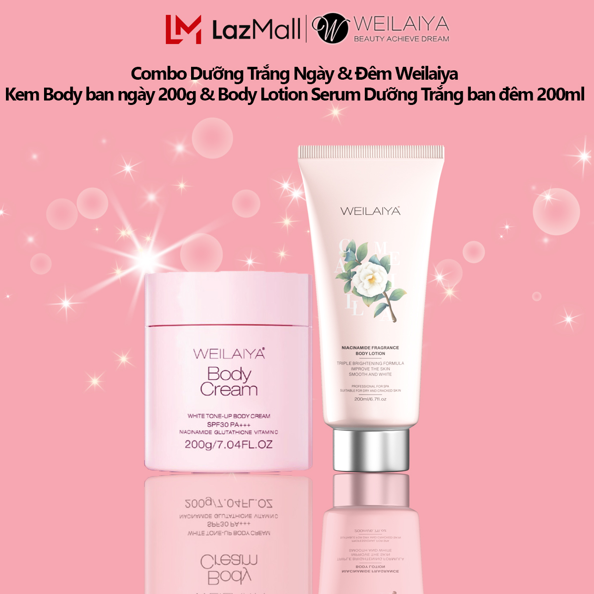 Combo Dưỡng Trắng ngày và đêm Weilaiya