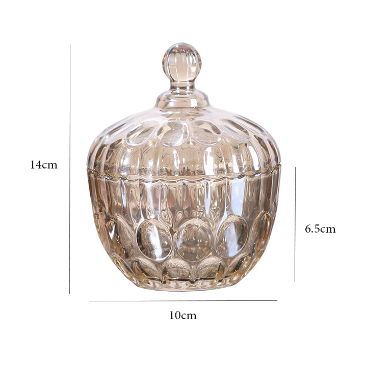 Thố thủy tinh  đựng mứt, khay đựng mứt tết, bánh kẹo, hạt dưa, lọ thủy tinh đựng hạt khô -Kiểu dáng sang trọng -Thủy tinh pha lê- Giá 1 chiếc