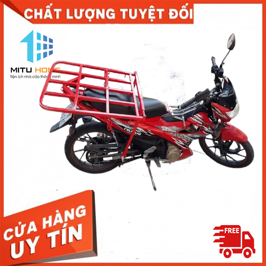 GIÁ CHỞ HÀNG XE MÁY, BAGA CHỞ HÀNG - CƠ KHÍ MINH TUỆ - TẶNG KÈM 2 DÂY CHẰNG - KÍCH THƯỚC 60x70cm