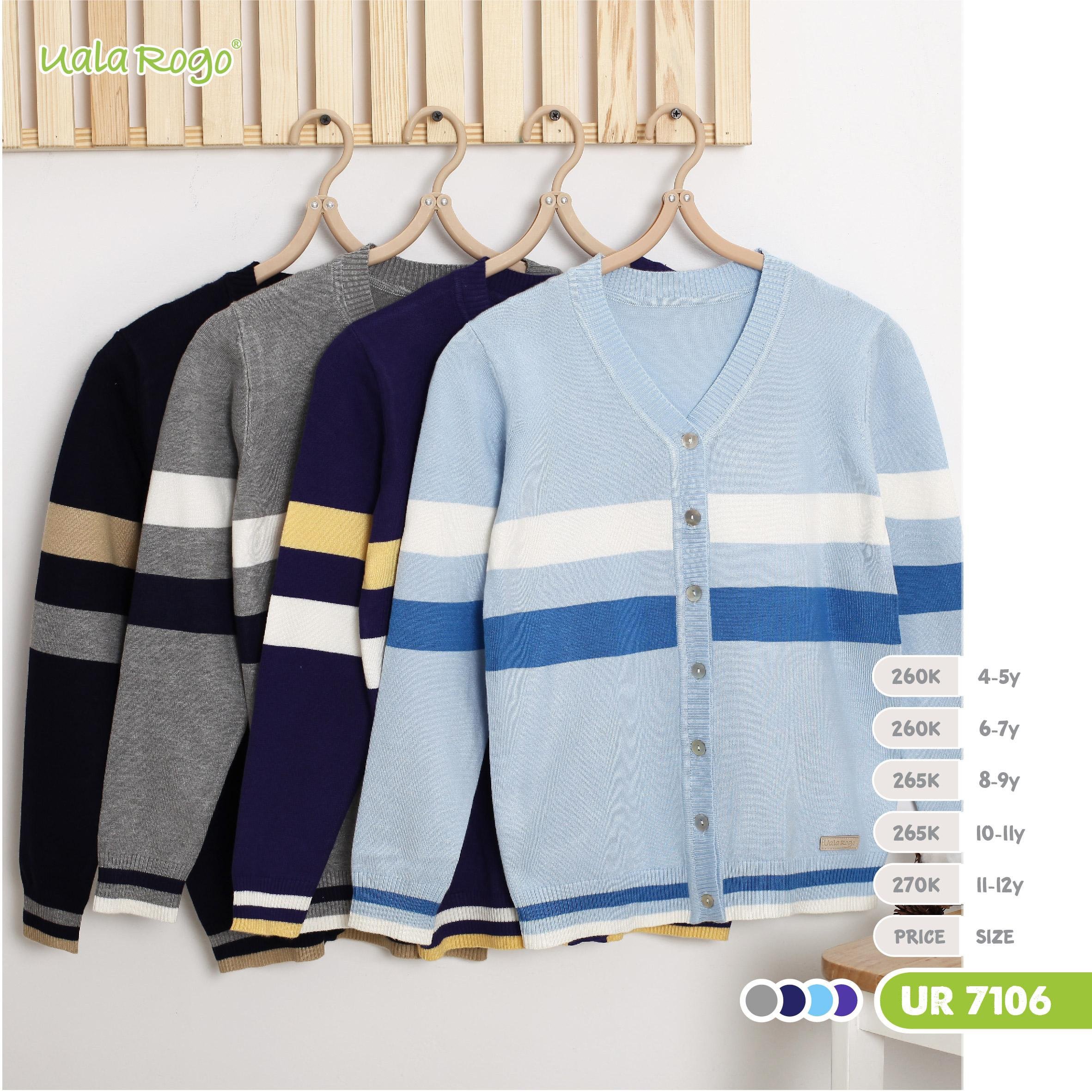 Áo len cúc giữa kẻ Uala Rogo