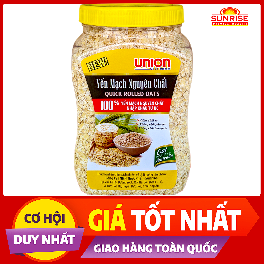 Yến mạch Úc tươi nguyên chất cán vảy Union 450gr - Nhập khẩu chính ngạch từ Úc