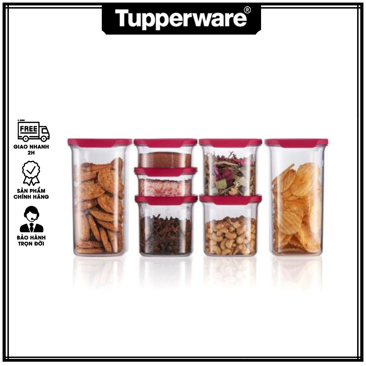 Bộ hộp bảo quản thực phẩm Ultra Clear Set 6 hộp - Tupperware