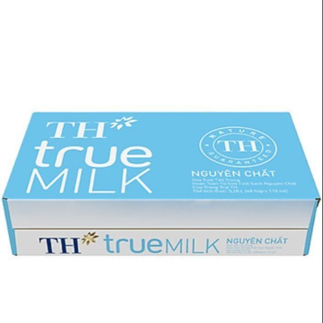 Thùng sưã tươi tiệt trùng TH true milk nguyên chất không đường (48 hộp x110ml)