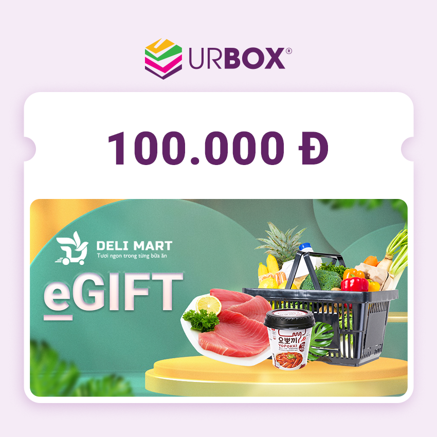 [DELI MART | UrBox] Evoucher Áp Dụng Tại Tất Cả Cửa Hàng Delimart Trị Giá 100,000đ