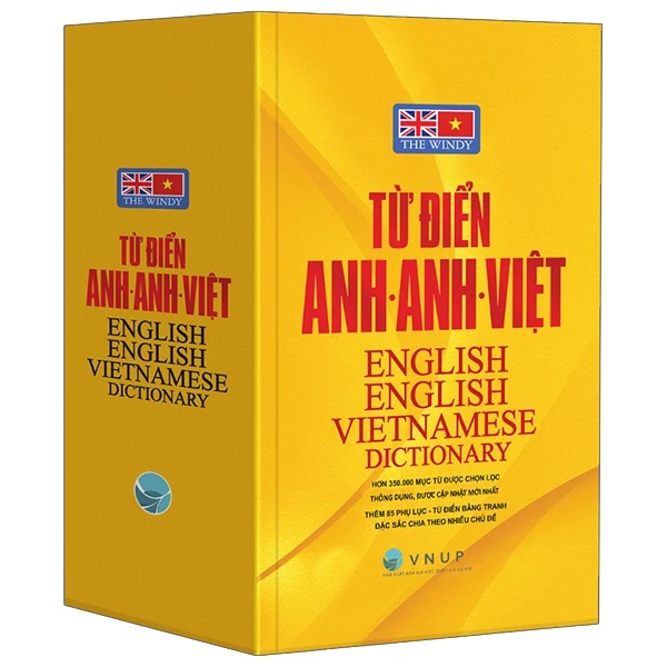 Từ Điển Anh - Anh - Việt 350.000 Từ (Bìa Cứng Vàng - Tái bản 2025)