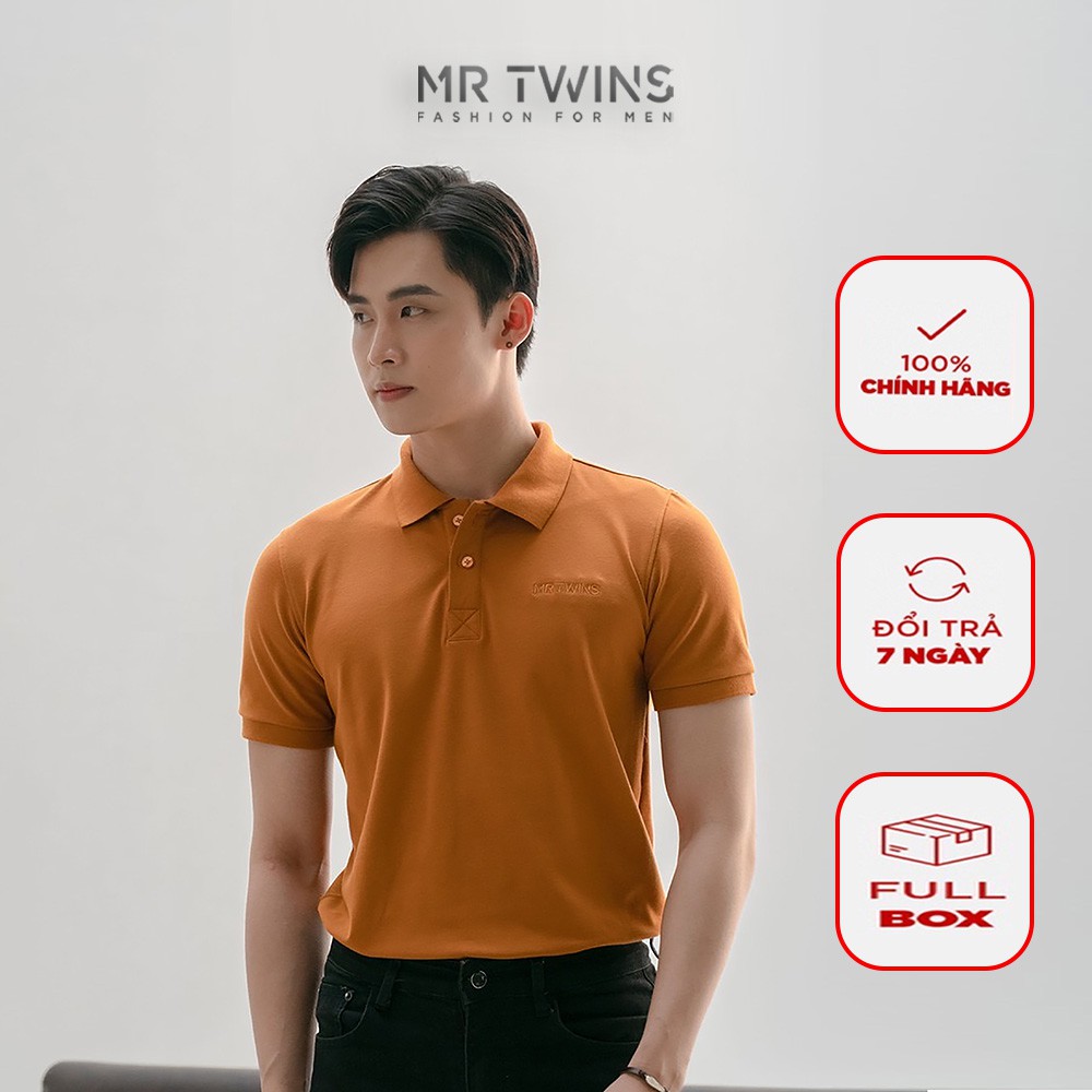 Áo Thun Polo Nam Basic Màu Bò Cháy Thương Hiệu Mr Twins