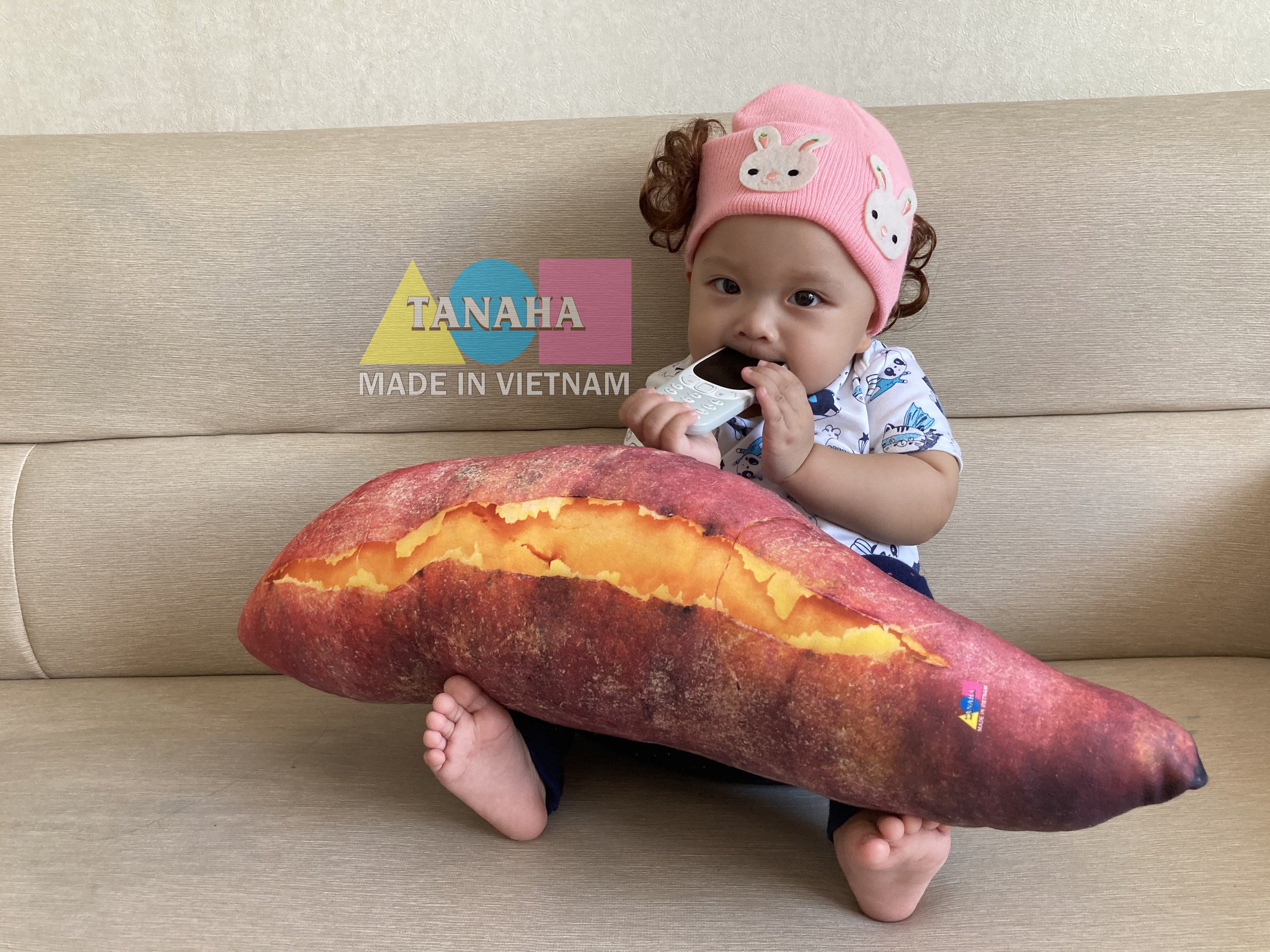 Gối ôm 3d loại 1 khoai lang 60cm
