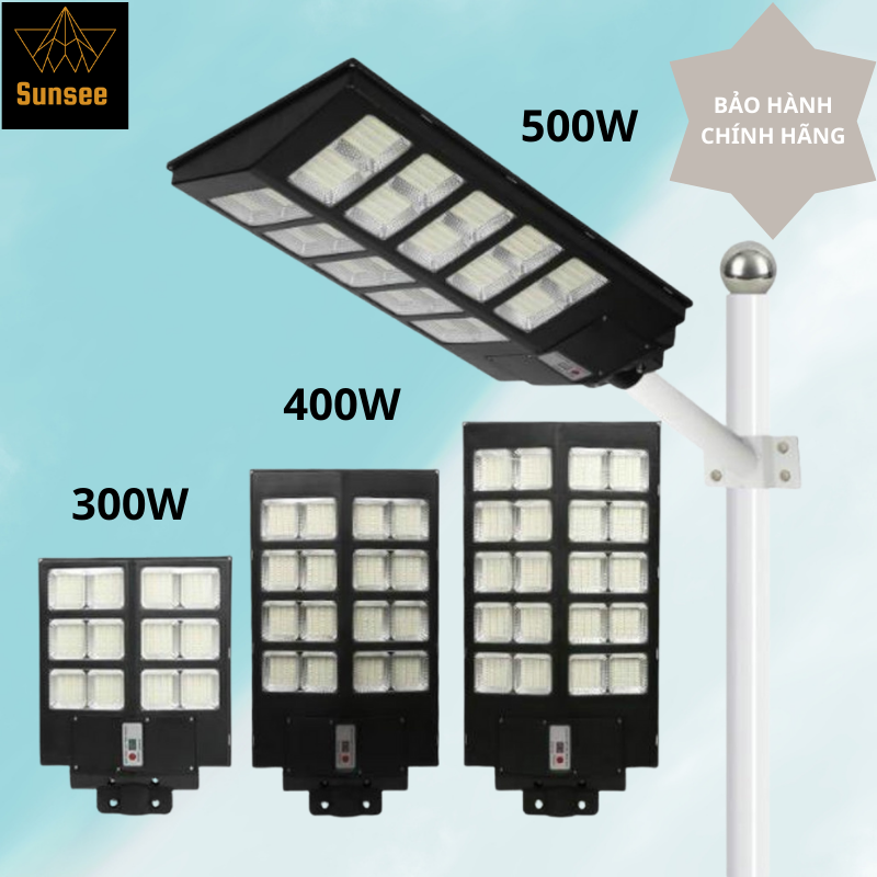 Đèn năng lượng mặt trời liền thể nhiều ô công suất lớn 300w/ 400w/ 500w