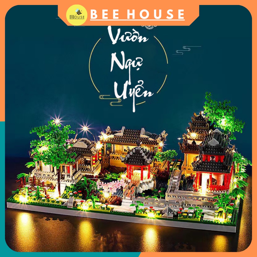   HOÀN TIỀN  6% Bộ đồ chơi xếp hình lắp ráp kiến trúc city building Vườn Ngự Uyển cung điện lâu đài dạng nanoblock giá rẻ 