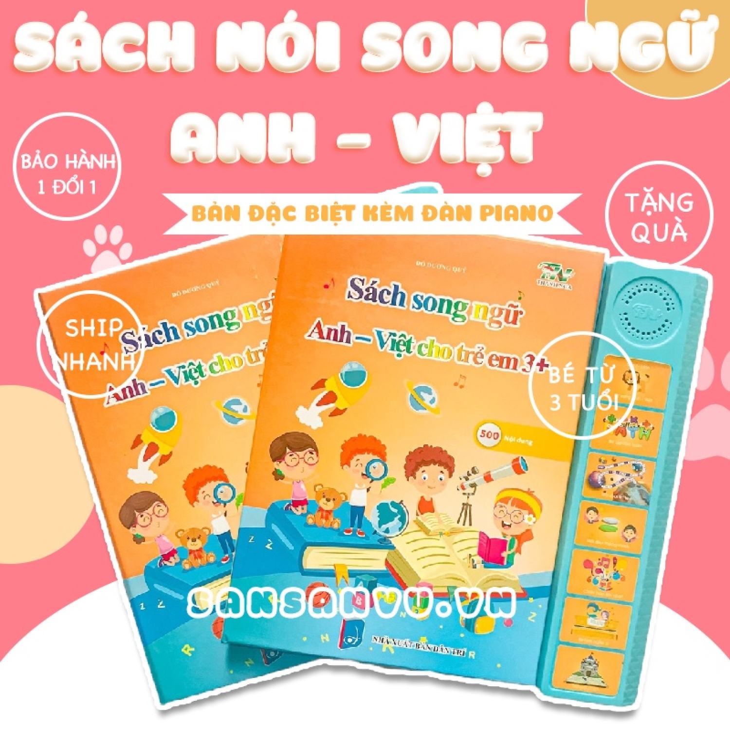 Sách nói Điện tử Song ngữ Anh - Việt cho trẻ em 3+
