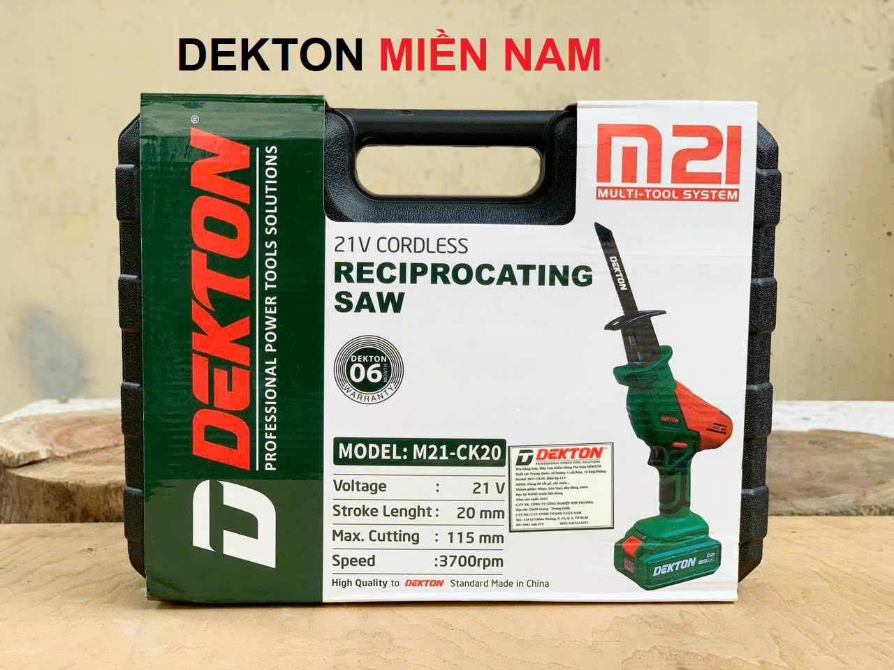 Cưa kiếm dekton m21- ck20 / cưa kiếm pin / kèm hộp nhựa , tặng 4 lưỡi cưa