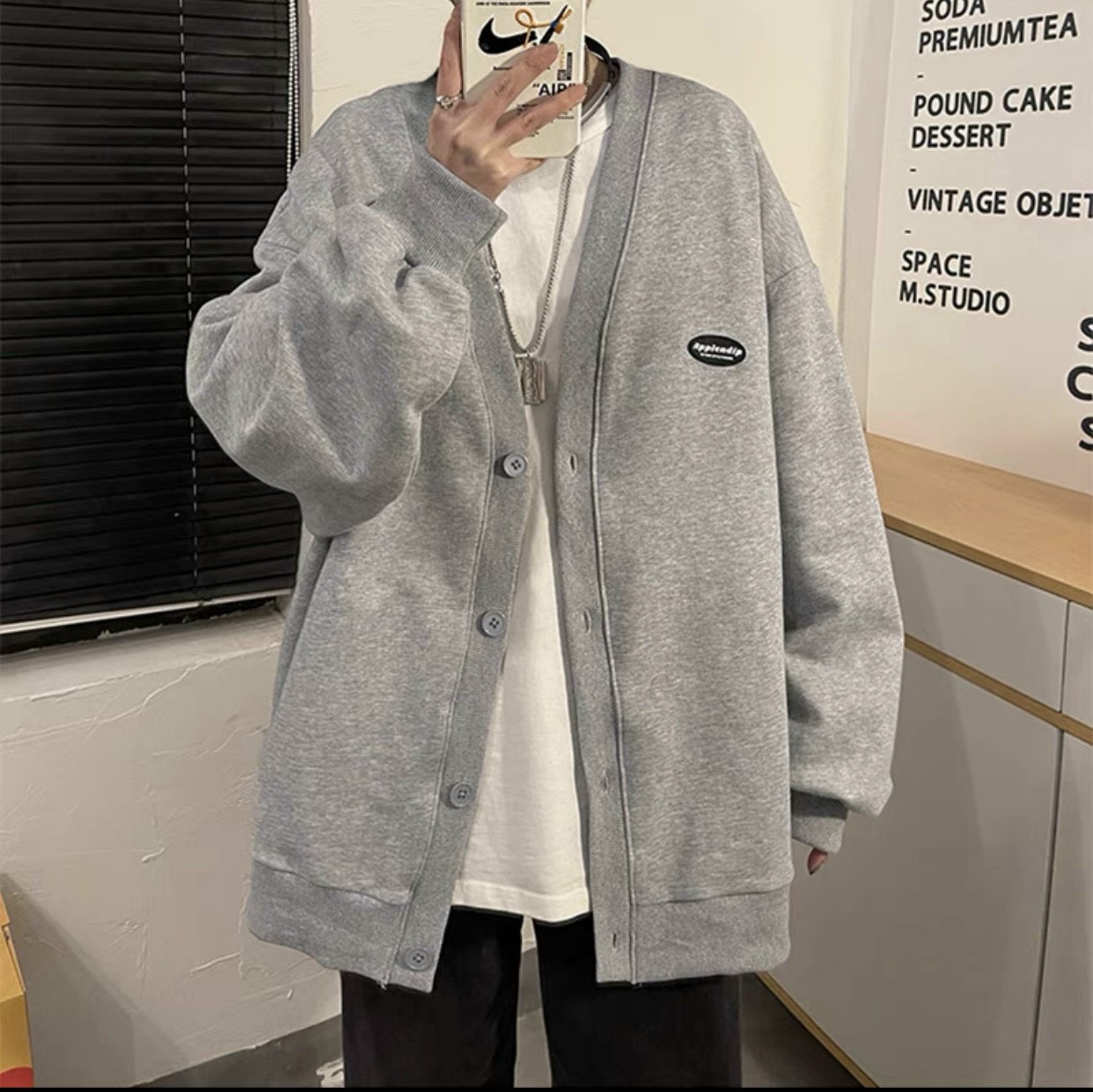 Áo Khoác Cardigan Unisex Dáng Rộng Cực Hot Cho Giới Trẻ Gồm 3 Màu