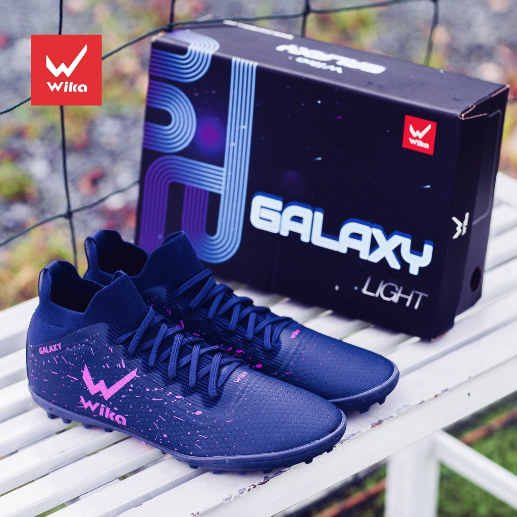 Giày đá bóng sân cỏ nhân tạo wika galaxy xanh navy chính hãng