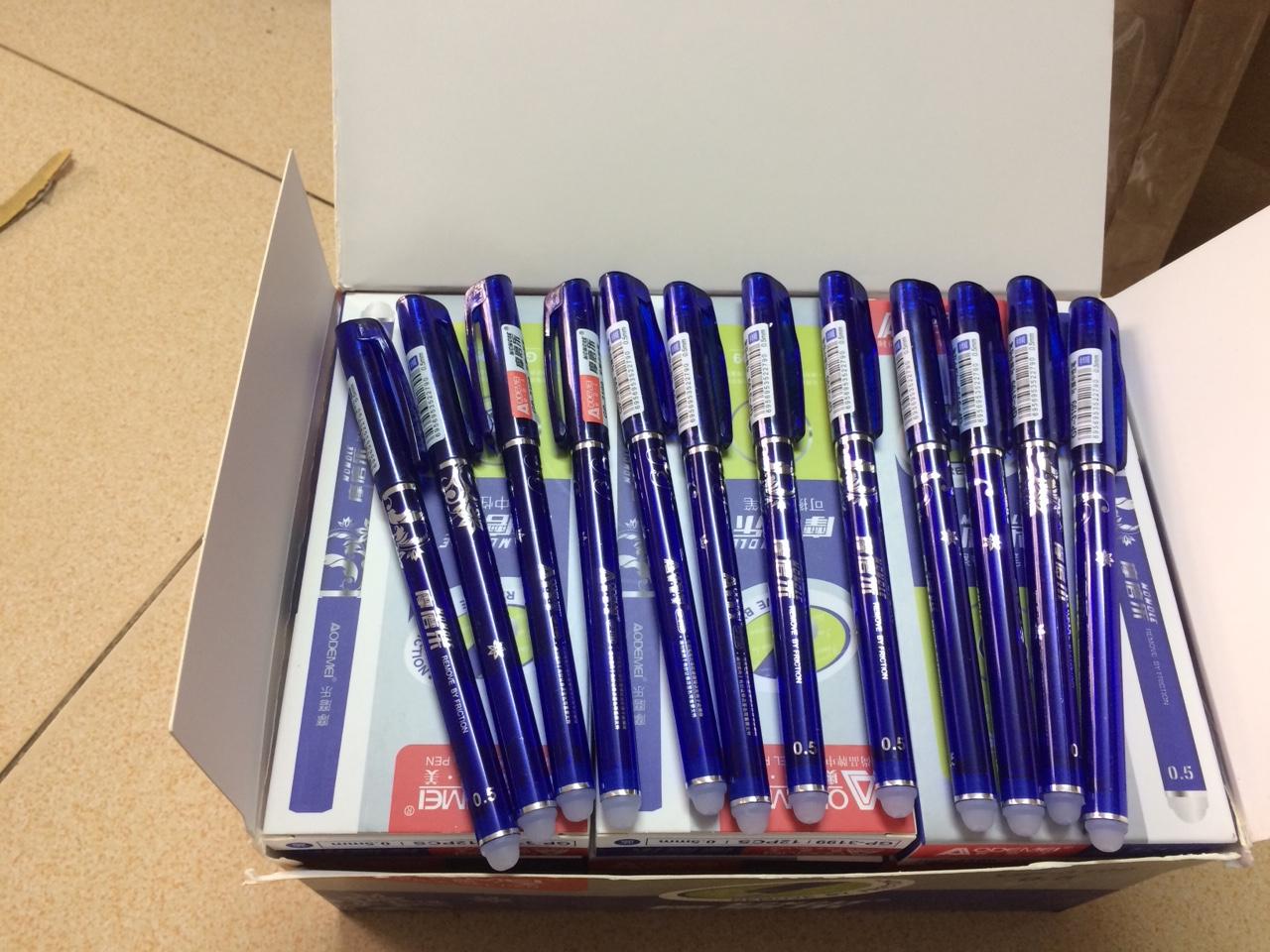 Combo 12 Hộp Bút bi xóa được mực xanh  AODEMEI - 12 hộp 144 cây