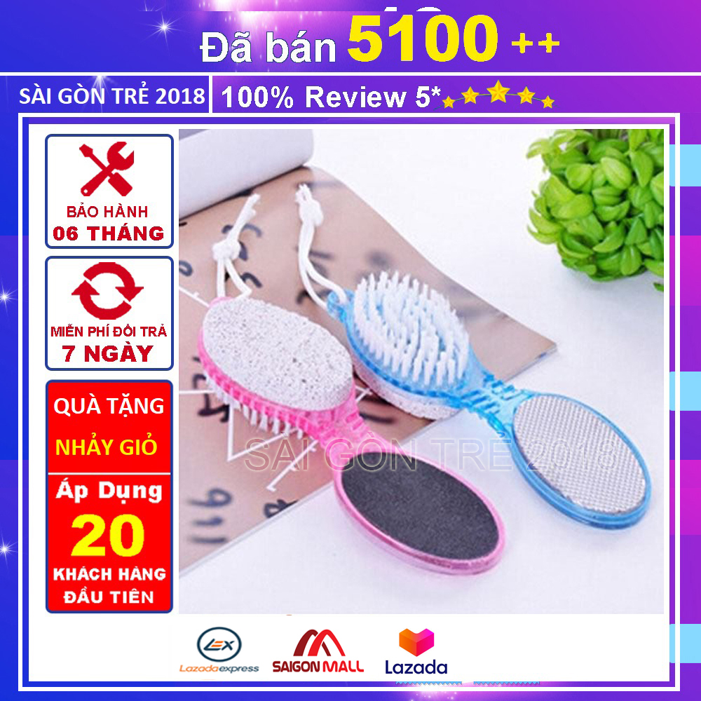 Bàn Chải Chà Gót Chân 2 Đầu 4 Trong 1 1x49