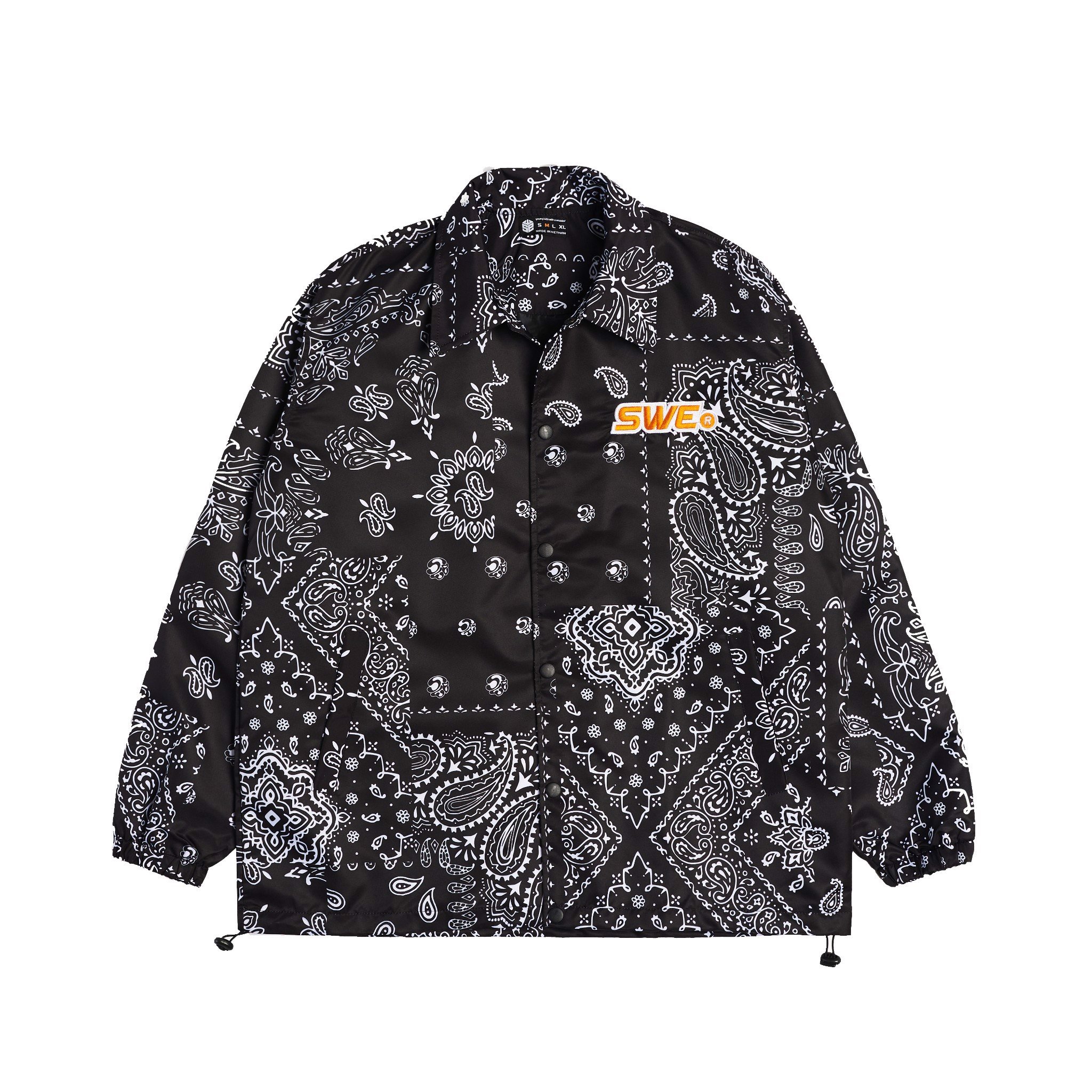 Áo khoác nam SWE BANDANA  JACKET - Black vải dù hai lớp phong cách