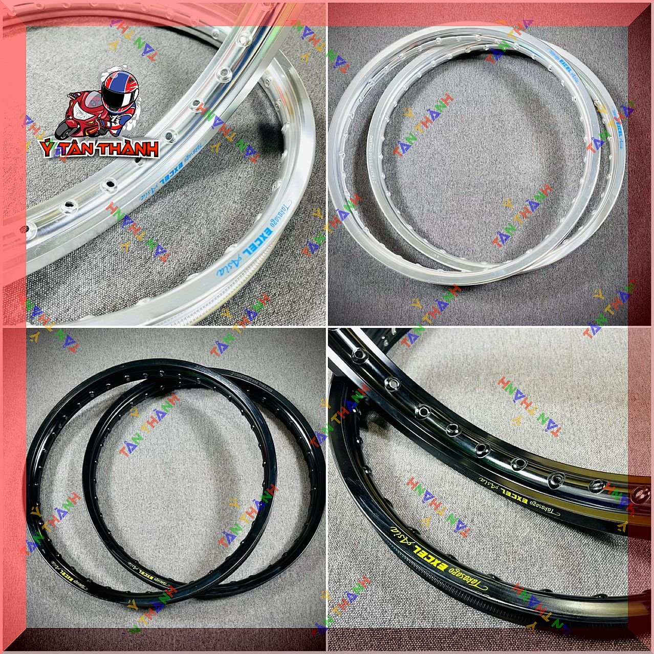 Niềng nhôm excel 1.4 1.4 cho các loại xe máy MS50