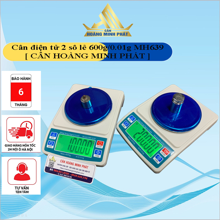 Cân Để Bàn 2 Số Lẻ MH-639 600g/0.01g (cân tiểu ly) [ CÂN HOÀNG MINH PHÁT ]