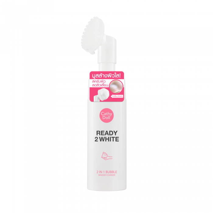 Sữa rửa mặt trắng da Cathy Doll Ready 2 White 2in1 Bubble Mousse Cleanser 120ml dạng bọt