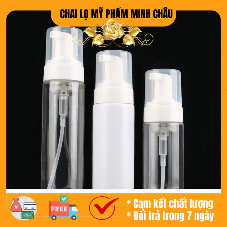 Chai xịt giọt tạo bọt 30ml/50ml/100ml/150ml đựng sữa rửa mặt, sữa tắm