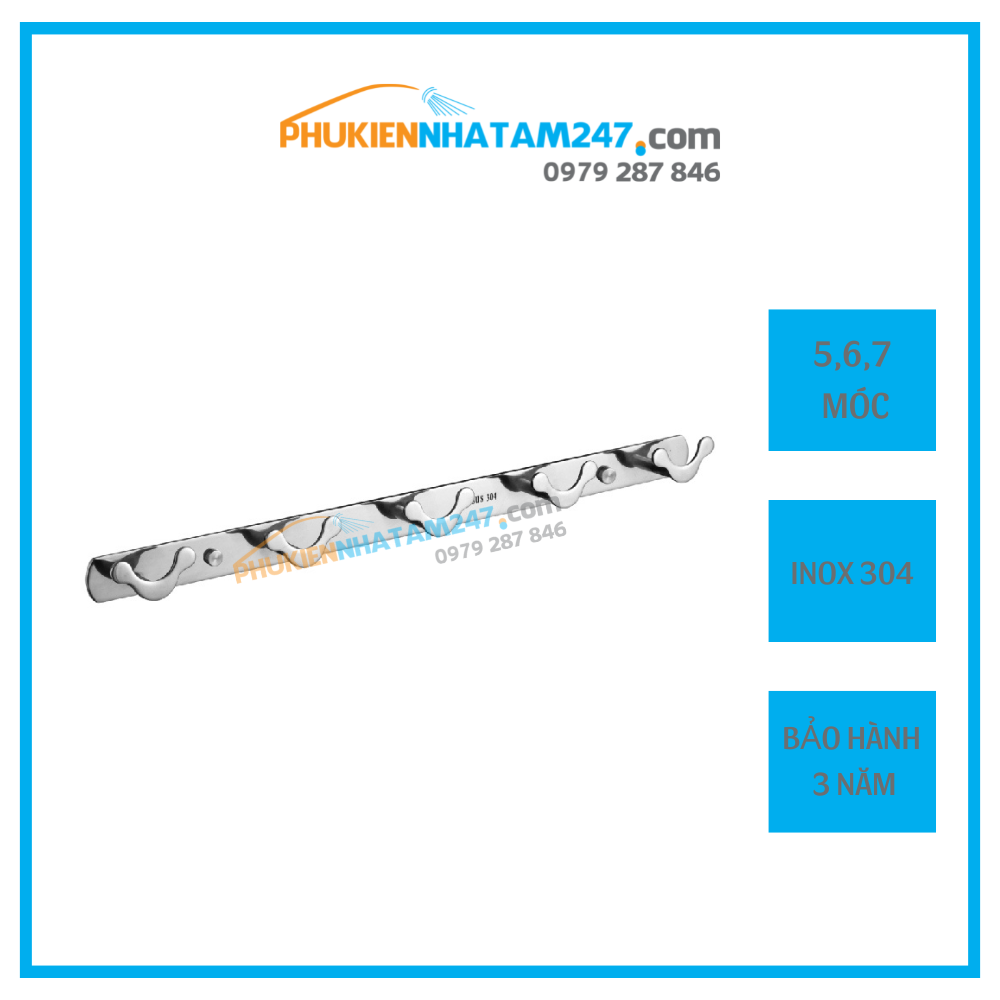 Móc treo đồ nhà tắm inox 304 phát đạt không rỉ sét, móc áo inox bướm, giá treo inox .