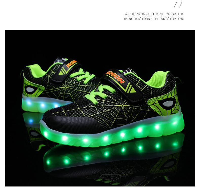 [HCM]GIÀY SPIDER MAN - NGƯỜI NHỆN CÓ ĐÈN LED 16 CHẾ ĐỘ MÀU CÓ SẠC USB HÀNG CAO CẤP CỰC  ĐẸP ĐỦ SIZE CHO BÉ TỪ 2-10 TUỔI