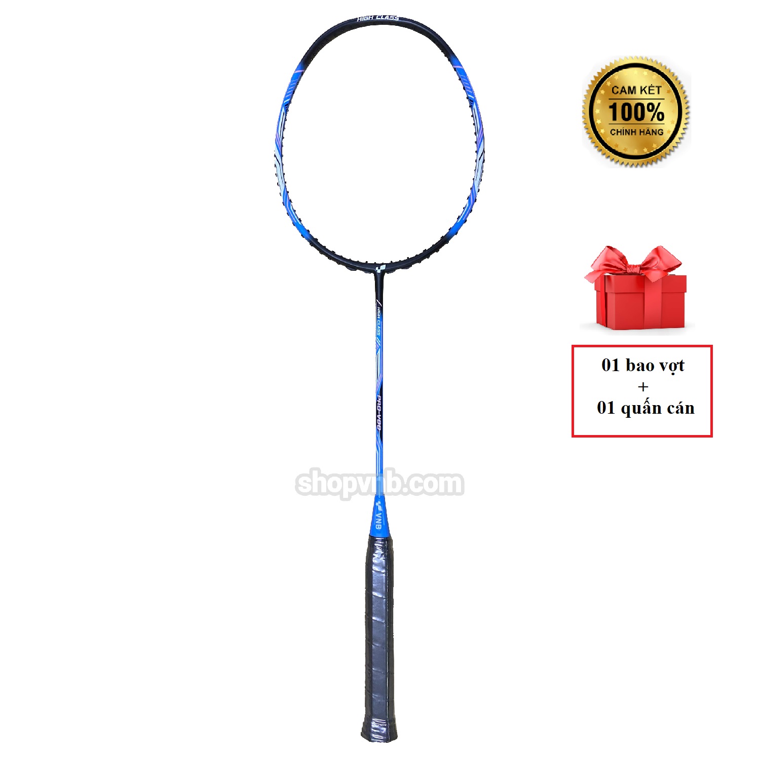 Vợt cầu lông vnb v88 xanh chính hãng - thiên công