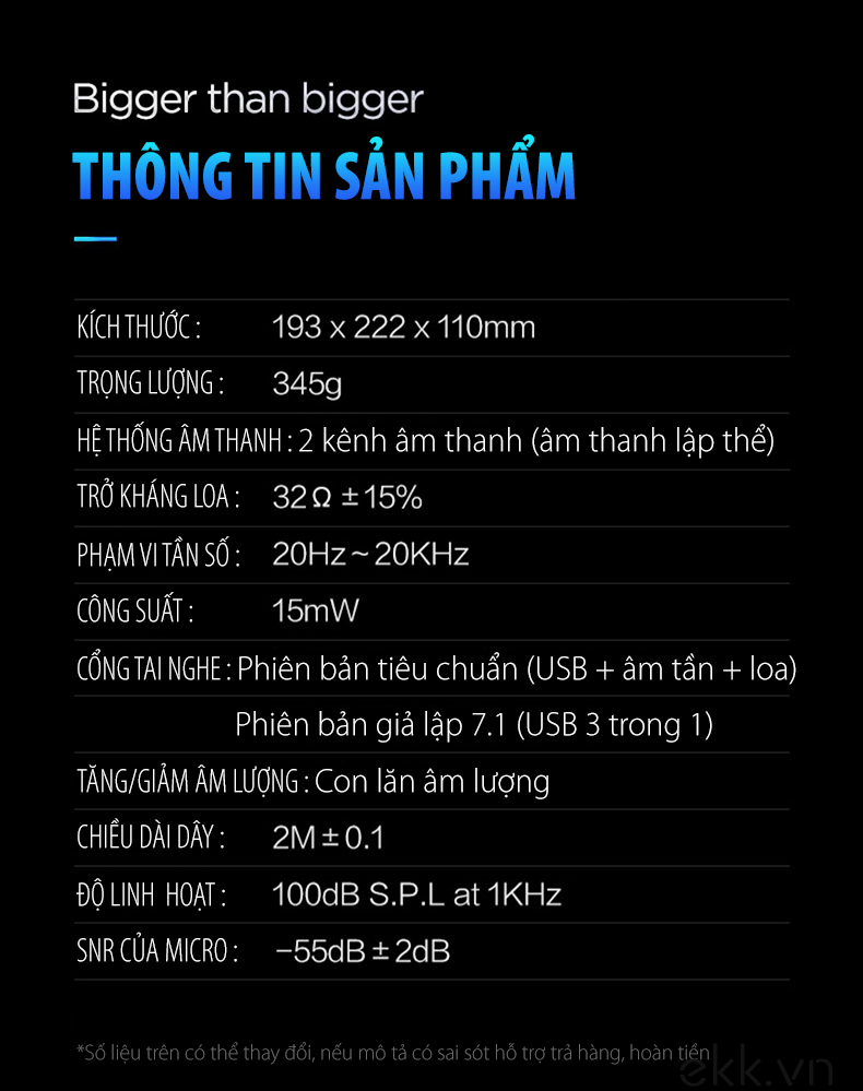 Euro quality - tai nghe gaming inphic g2 surround 7.1