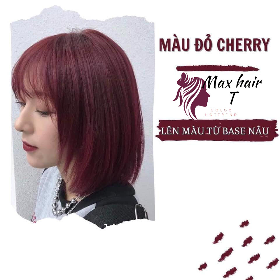 Tóc nhuộm màu đỏ cherry sẽ tăng thêm sắc độ cho phong cách của bạn. Hãy xem hình ảnh tóc nhuộm màu đỏ cherry để tìm hiểu cách kết hợp và lên đồ tỉ mỉ để tôn lên vẻ đẹp của mái tóc này.
