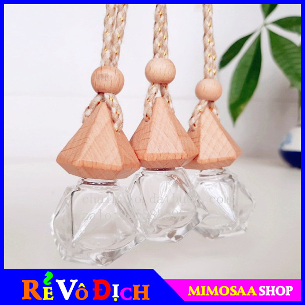 [HCM] Combo 5 Lọ lục lăng đựng tinh dầu treo xe - Lọ chiết tinh dầu dầu thơm có dây treo siêu đẹp - MIMOSAA