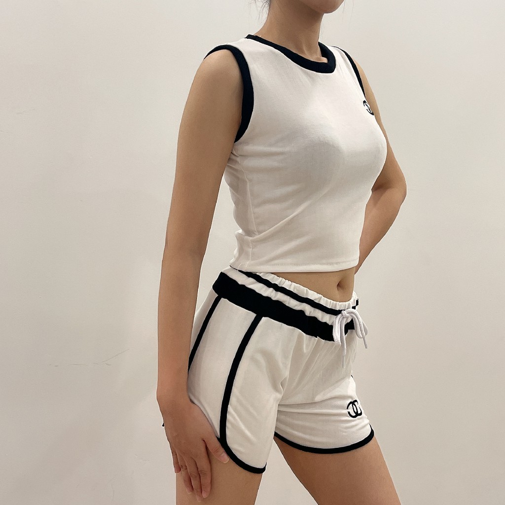 Bộ Quần Áo Tập Gym, Yoga, Thể Dục Nữ Hàng Cao Cấp, Set Quần Đùi + Áo Tay Ngắn [Mẫu 2021]