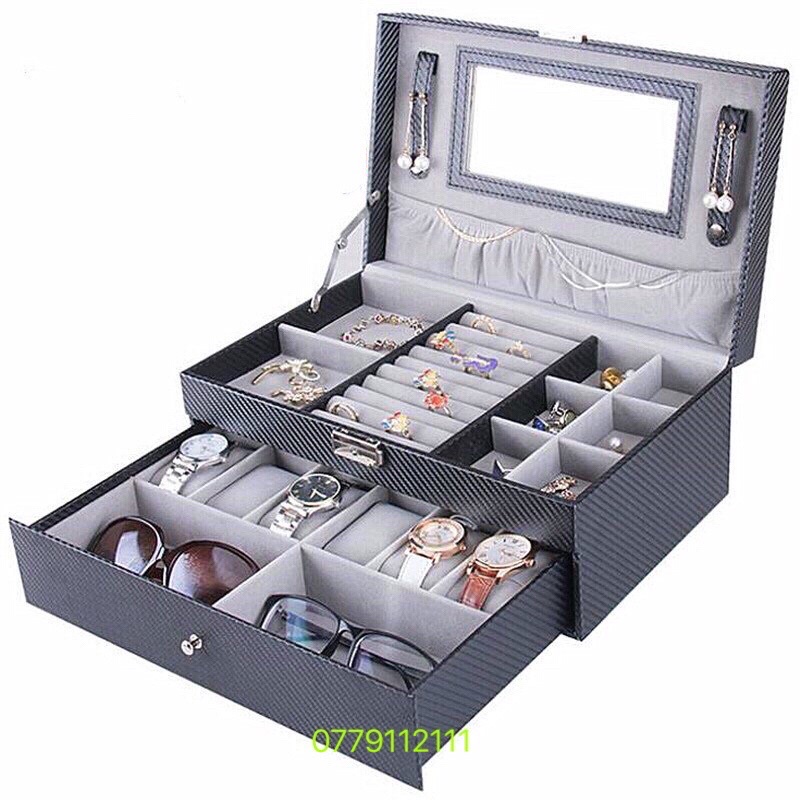 Hộp đựng trang sức - kính mắt - đồng hồ nắp kín